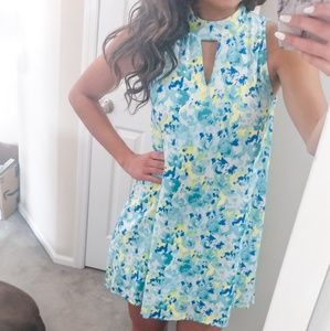 Watercolor spring sun dress
